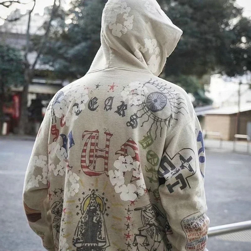 Толстовки 24ss с надписью Saint Michael для мужчин и женщин толстовки большого размера