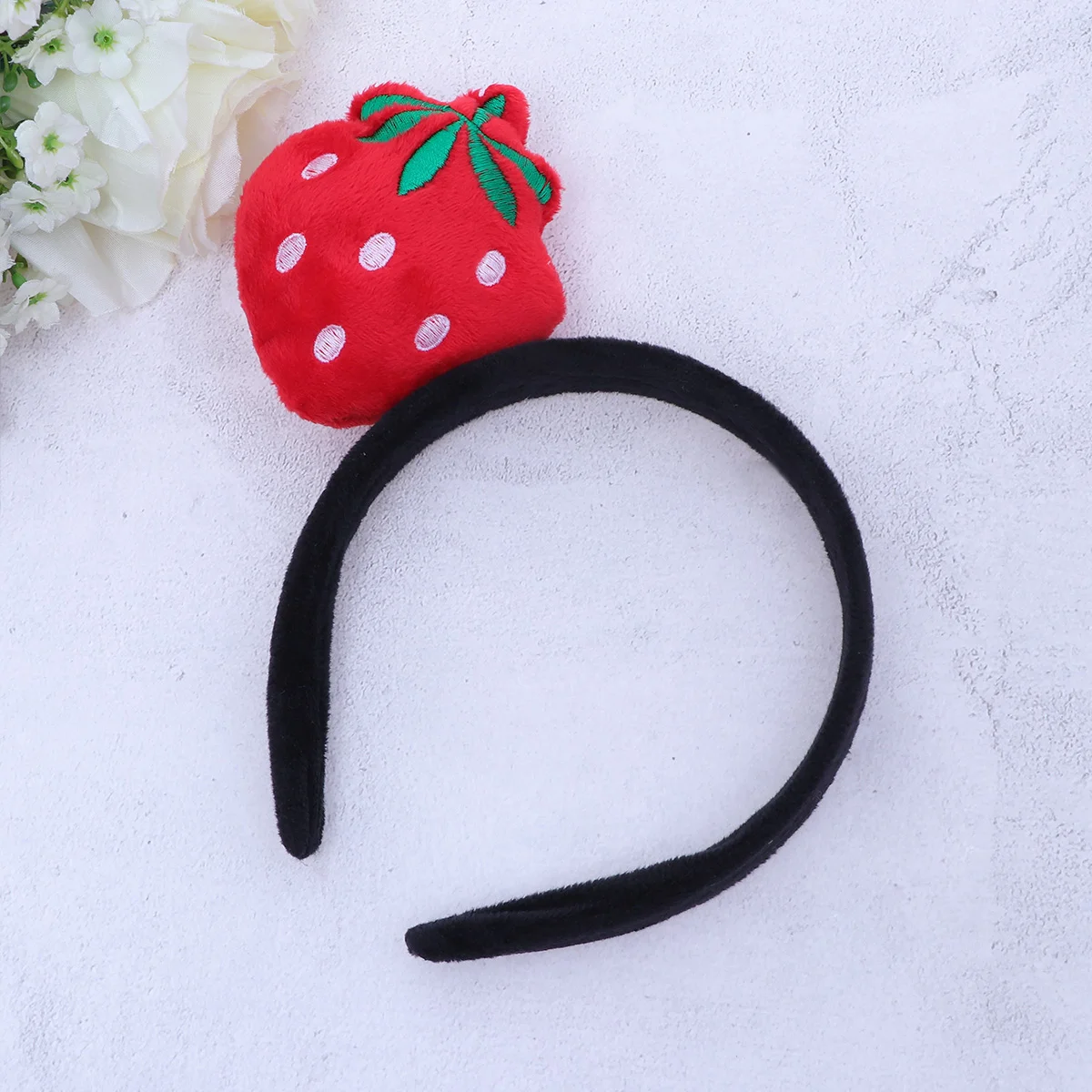 

Plush Hair Fruit Headband Fresh Headwear Hair Accessories for Party Cosplay Hair Decor (Strawberry)