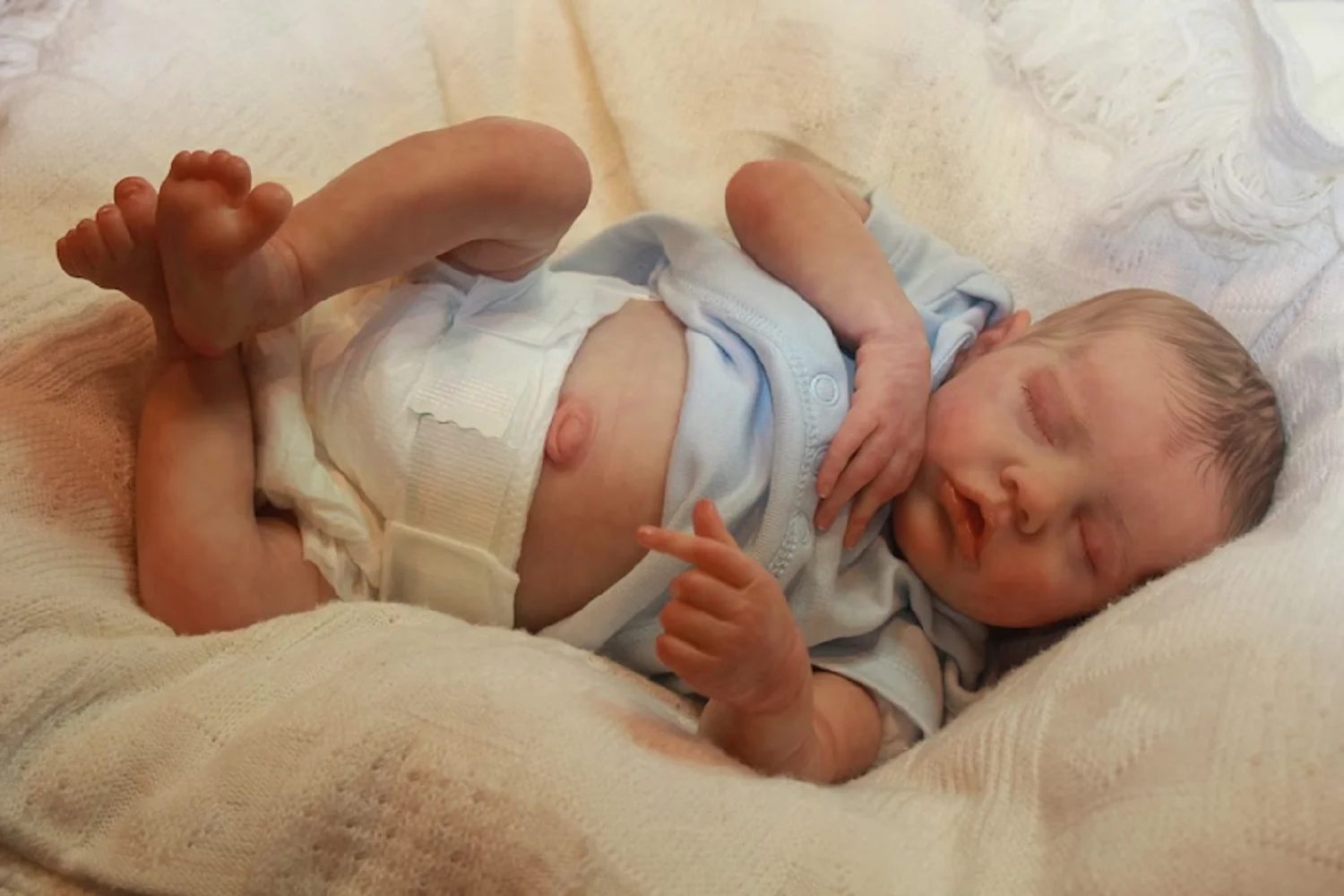 Полноразмерная силиконовая виниловая кукла для новорожденных 43 см