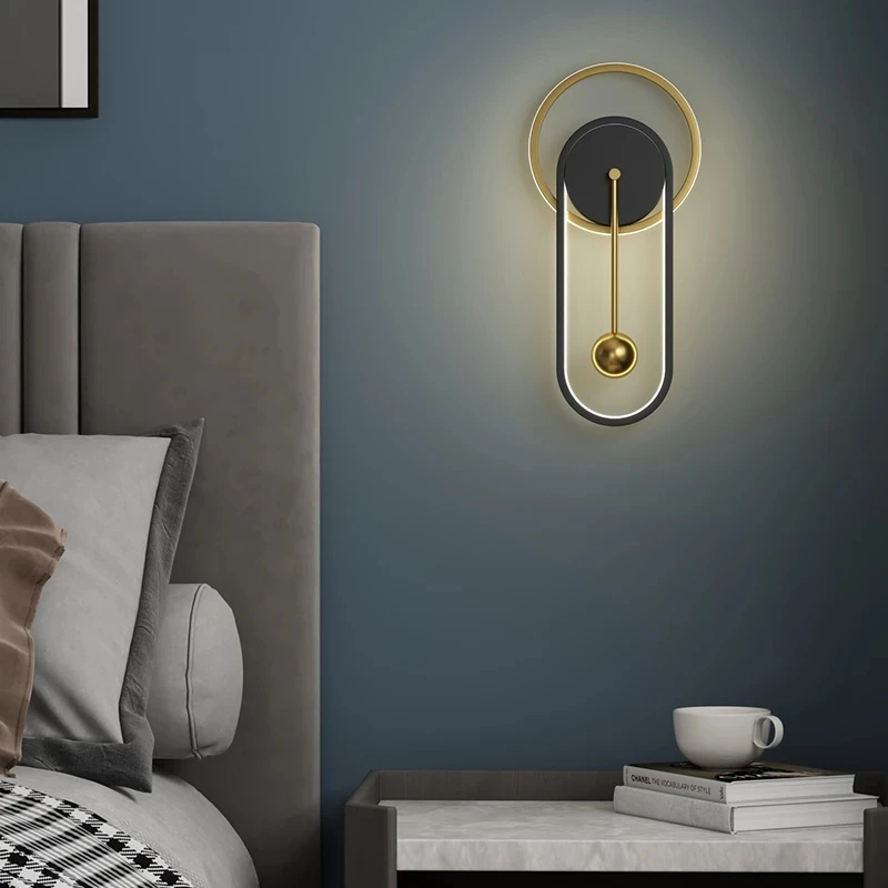 

Modern Led Wall Lamp Iron Ring Wall lamps For Living Room Bedroom Nordic Home Decor Bedside Lamp Bathroom Mirror Light Fixtures