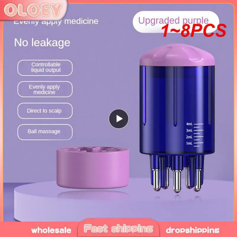 

1~8PCS Scalp Applicator Liquid Comb for Hair Scalp Essential Oil Liquid Guiding Massager Comb Hair Growth Serum Oil