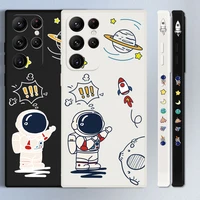 phone case for samsung galaxy s22 s21 ultra s20 fe s10 plus s10e cover for samsung note 20 ultra 10 plus astronaut painted case