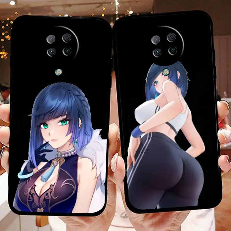 

yelan genshin impact Phone Case For Xiaomi Mi Poco M3 F3 X3 Redmi Note 11 10 7 8 9 Pro