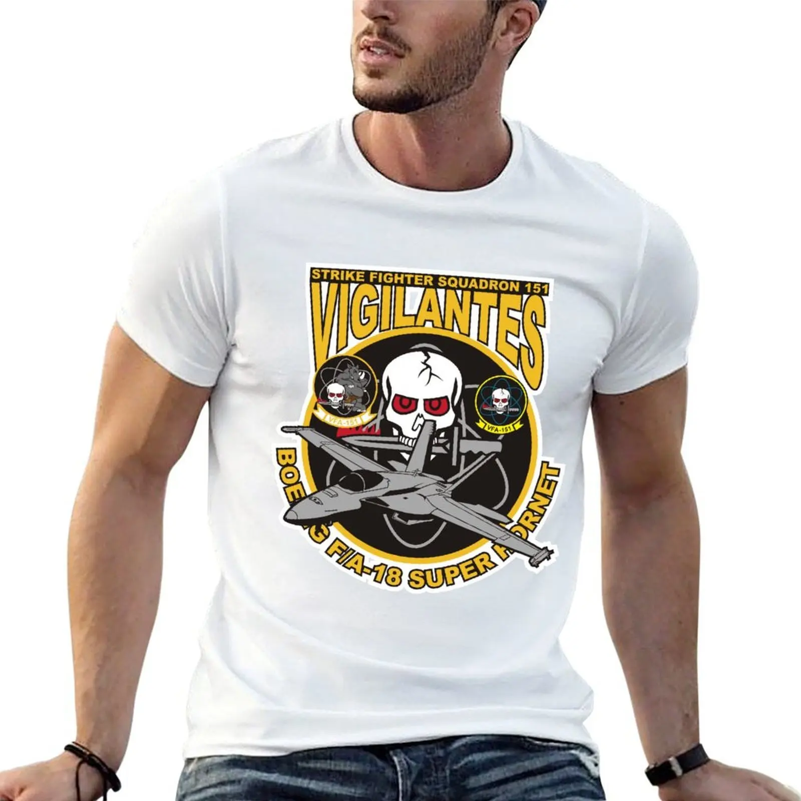 Фото Футболка VFA-151 Vigilantes, базовая легкая футболка с короткими рукавами №1