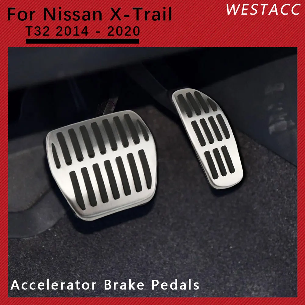 

Накладки на автомобильные педали из нержавеющей стали для Nissan X-Trail 2014 - 2020