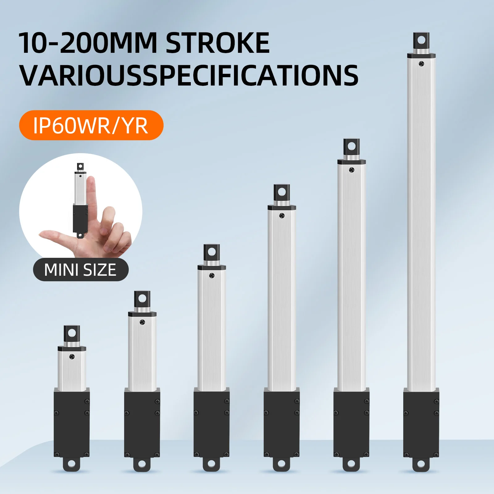 

Hoodland мини телескопический линейный привод 6/12/24В