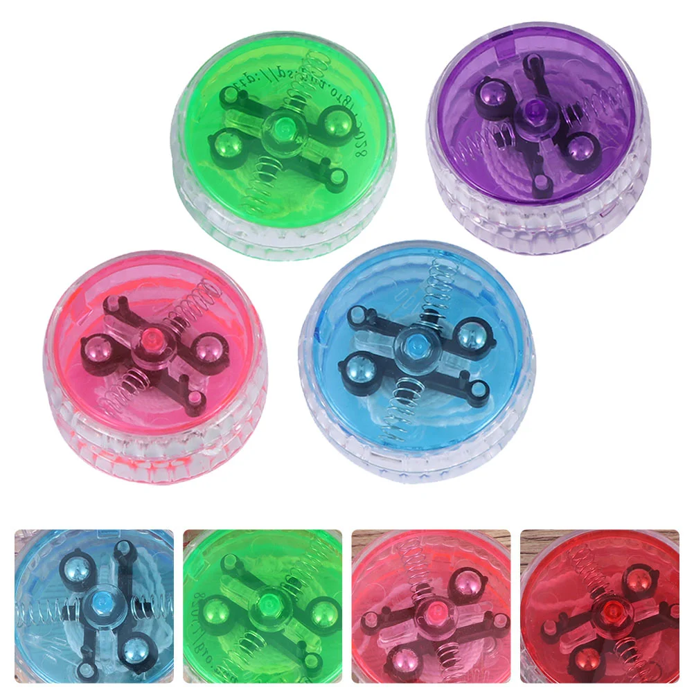 

4pcs Light Yoyo Glow in The Dark Classic Yoyo Small Bearings Lighted Yoyo Goodie Bag Fillers for Men Beginner
