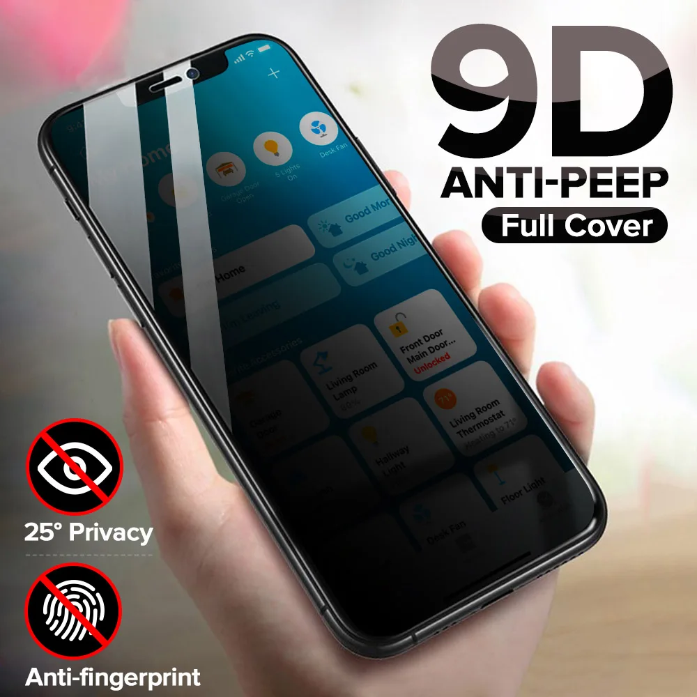 

1 / 2 Pcs Anti-spy Glass For Iphone 11 Pro Max Privacy Screen Protector Iphone 12 13 14 Pro Max X XR XS Max 7 8 6S Plus 12 Mini