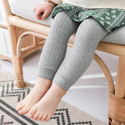 Spring Autumn Baby Pants Newborn Girls Leggings Soild Color Cotton Ribbed Pants Kids Children Leggings 0-6 Years for Girls Boys