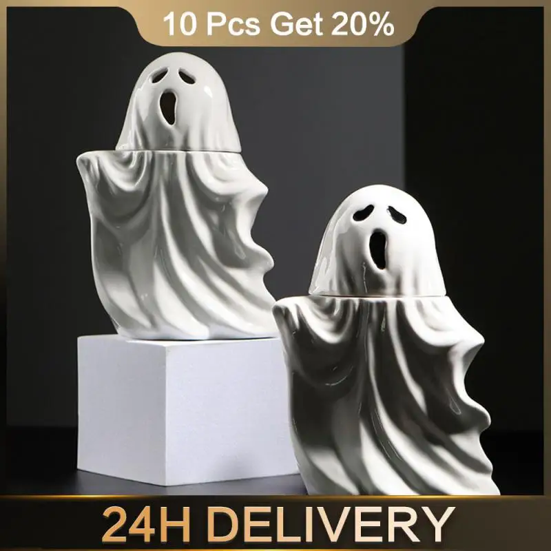 

Porcelain Cup High Capacity Halloween Coffee Cup Drinking Utensils Mug Comfortable Household Couple Cup Funny Cup Smooth Ghost