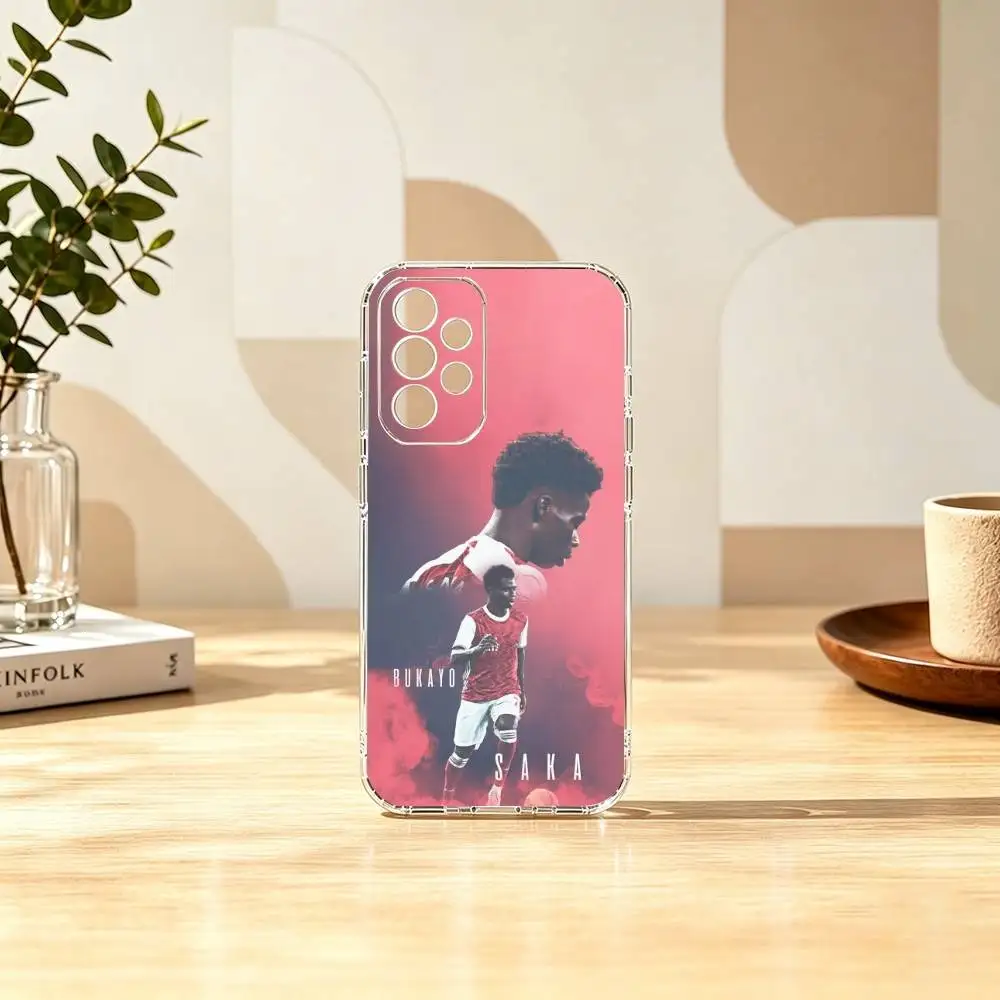 Фото Чехол для телефона Football Sports Bukayo Saka 7, прозрачный, силиконовый, мягкий, для Samsung S25, S24, S21, S22, S23, S30, Ultra, S20, Plus, FE №4