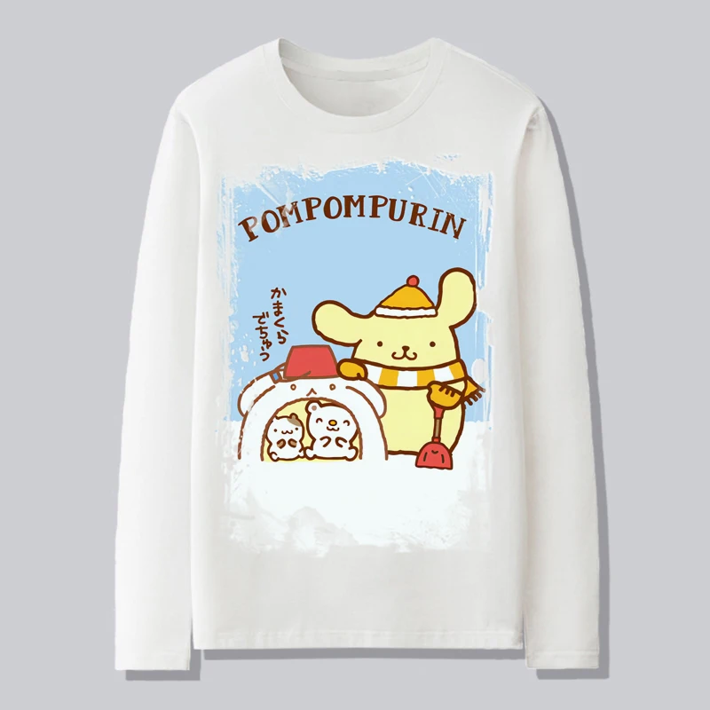 Футболка с рисунком Sanrio Jade Cinnamon Dog новая осенняя хлопковая свободная пара