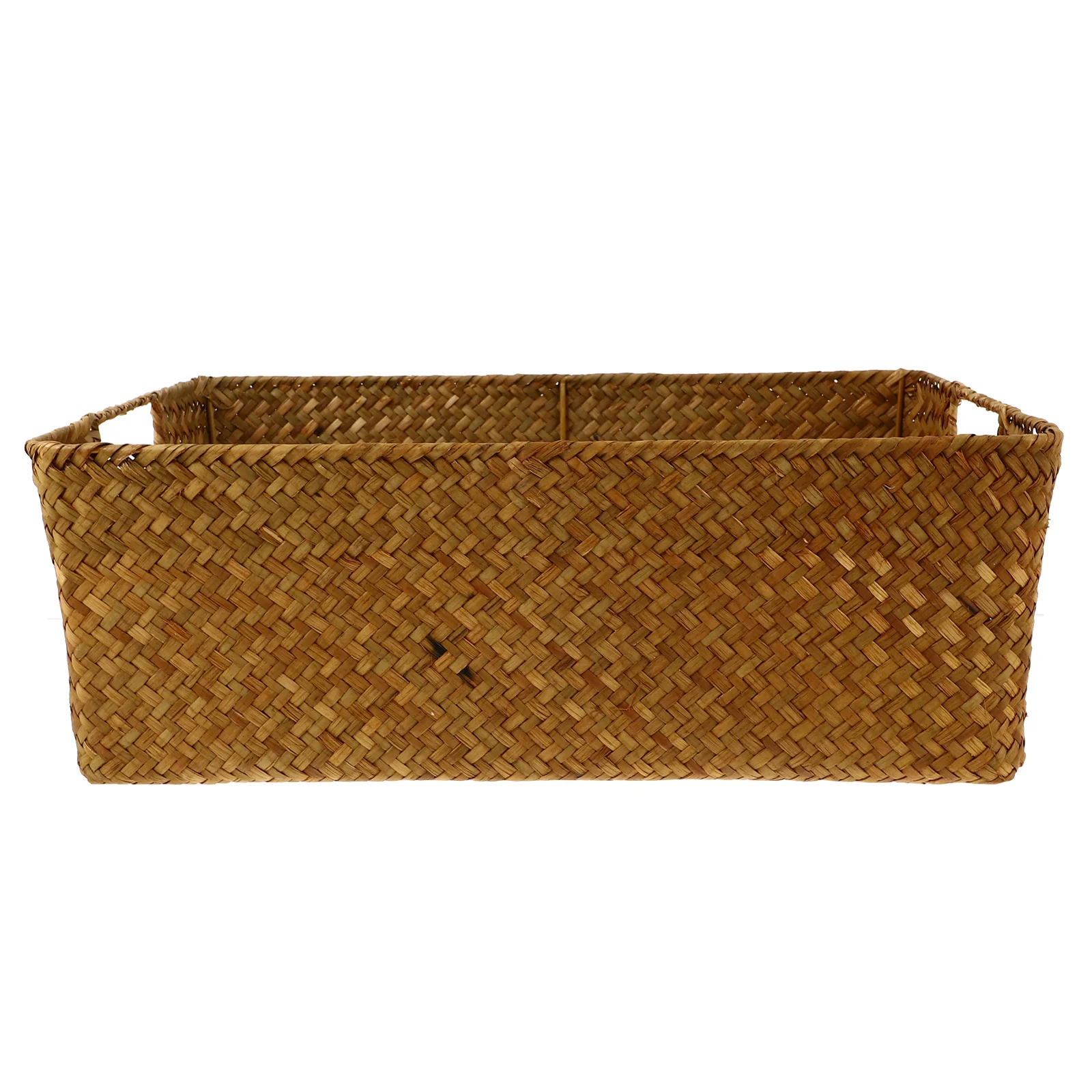 

Basket Storage Baskets Wicker Wovenseagrass Organizer Rattanfruit Bins Bin Hamper Rectangular Large Seaweed Laundry Organizing