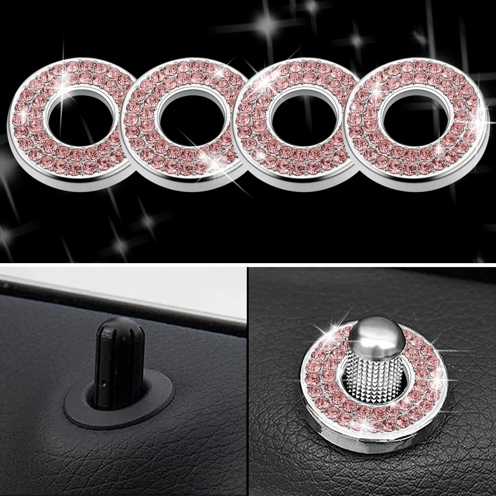 

Шикарные чехлы на внутренние дверные замки автомобиля, наклейки на болты, шикарные 3D Стразы для M-ercedes B-enz E C класс GLC 2016-2021