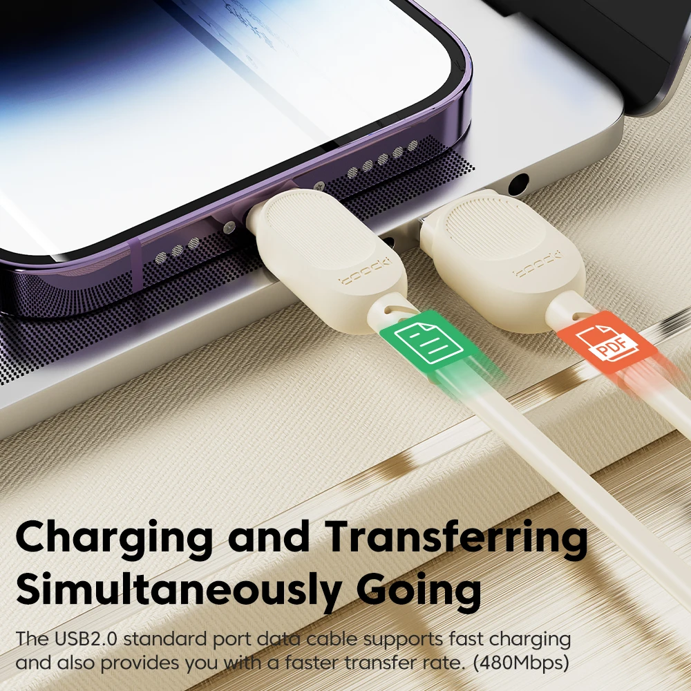 Toocki USB A-L cable for iphone 14 13 12 11 Pro Max X XS XR 8 7 Fast Phone Charging Data Cord Wire For iPhone Charger USB Cable