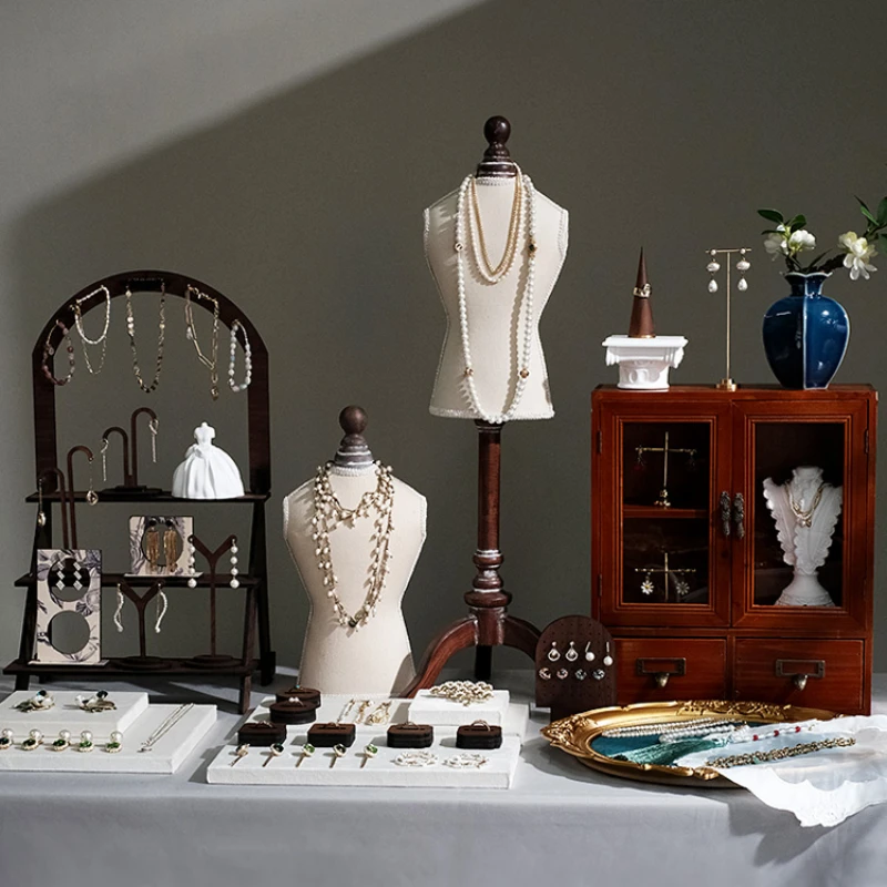 Держатель для ювелирных изделий винтажный набор стойка ожерелья сережек