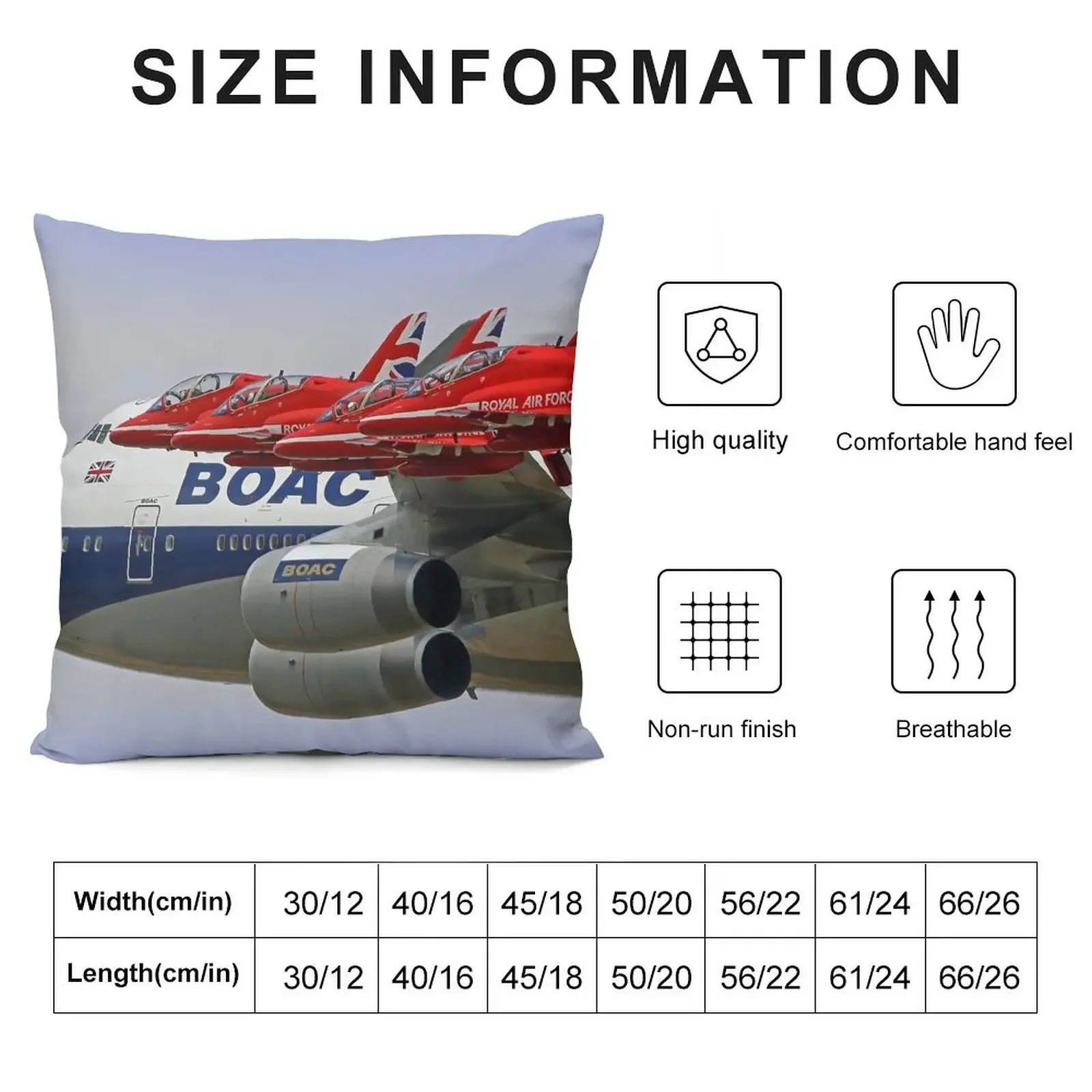 BOAC 747 с красными стрелками Flypast-3 декоративные подушки рождественские украшения