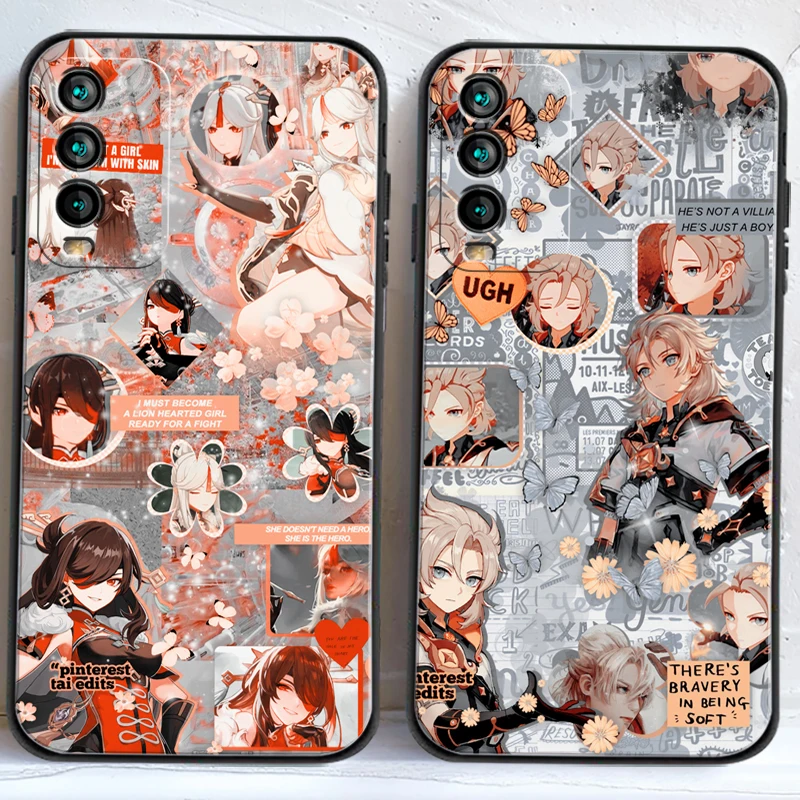 

Genshin Impact Anime Funda Phone Cases For Xiaomi Redmi 10 Note 10 10 Pro 10S Redmi Note 10 5G Coque Carcasa Soft TPU