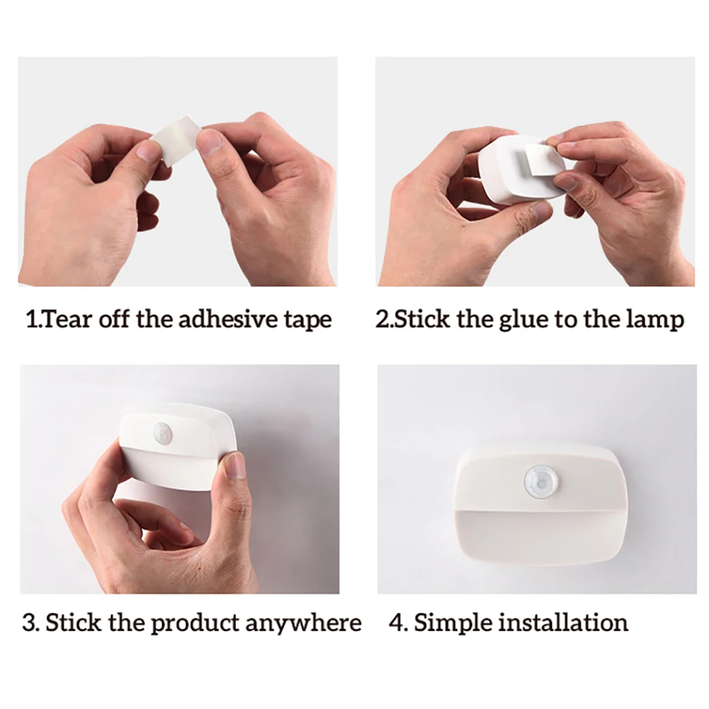 

Беспроводной светодиодный светильник с датчиком движения, на батарейках, 2021