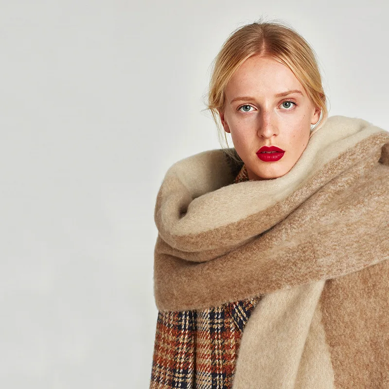 

Luxury Cashmere Women Brand Shawl Scarf New Plaid Warm Shawl Scarf Autumn Winter Women's Scarf Shawl For Women Scarf Long Thick