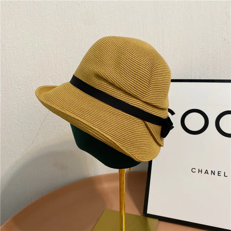 

French Classical Edge Fisherman Hat Summer Female Sunscreen Wind Restoring Ancient Ways Of Straw Hat Japanese Fine Straw Hat Fas