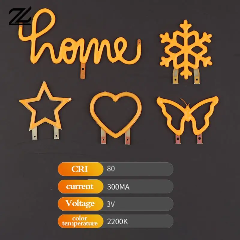 

3V LED COB Edison Flexible Filament Warm Diode ChristmasLight Holiday Party Love Letter Decoration Light DIY Bulb Accessories