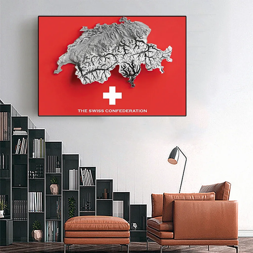 Настенная карта мира Классический Простой плакат HD для украшения дома гостиной