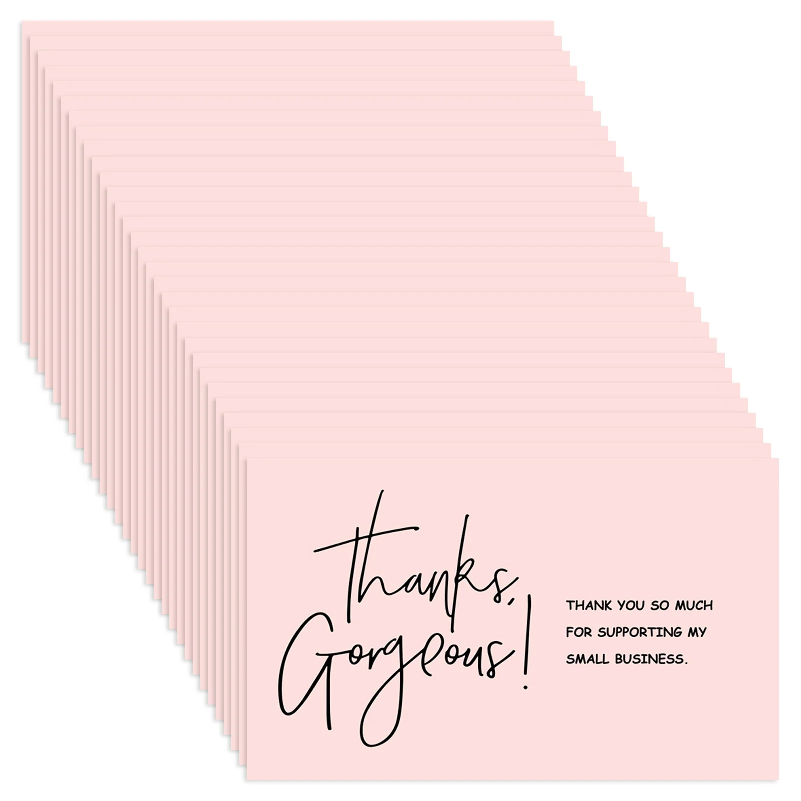 

Визитница розовая с надписью «Thank You» для оформления бизнес посылка Кетов, визитная карточка ручной работы с любовью для продавцов