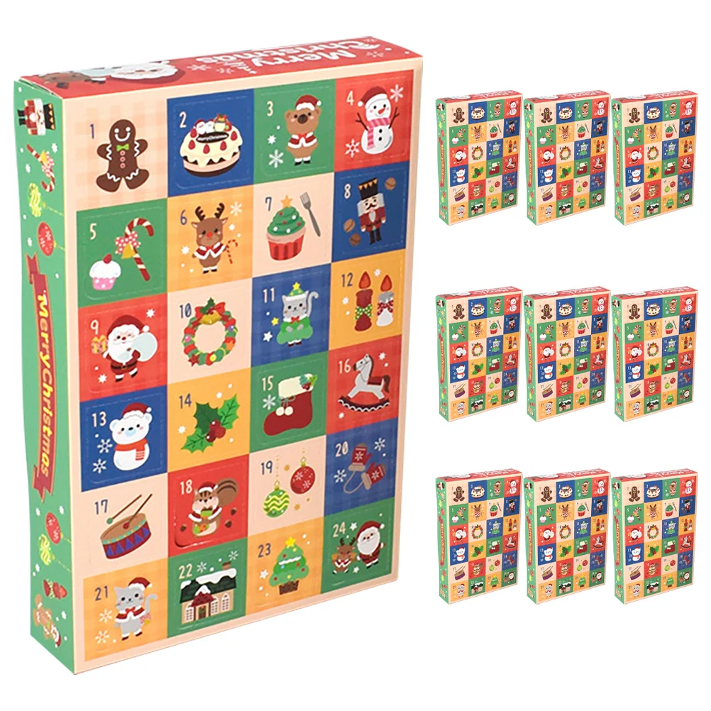 10 шт. рождественский календарь подарочная коробка кондитерские коробки товары