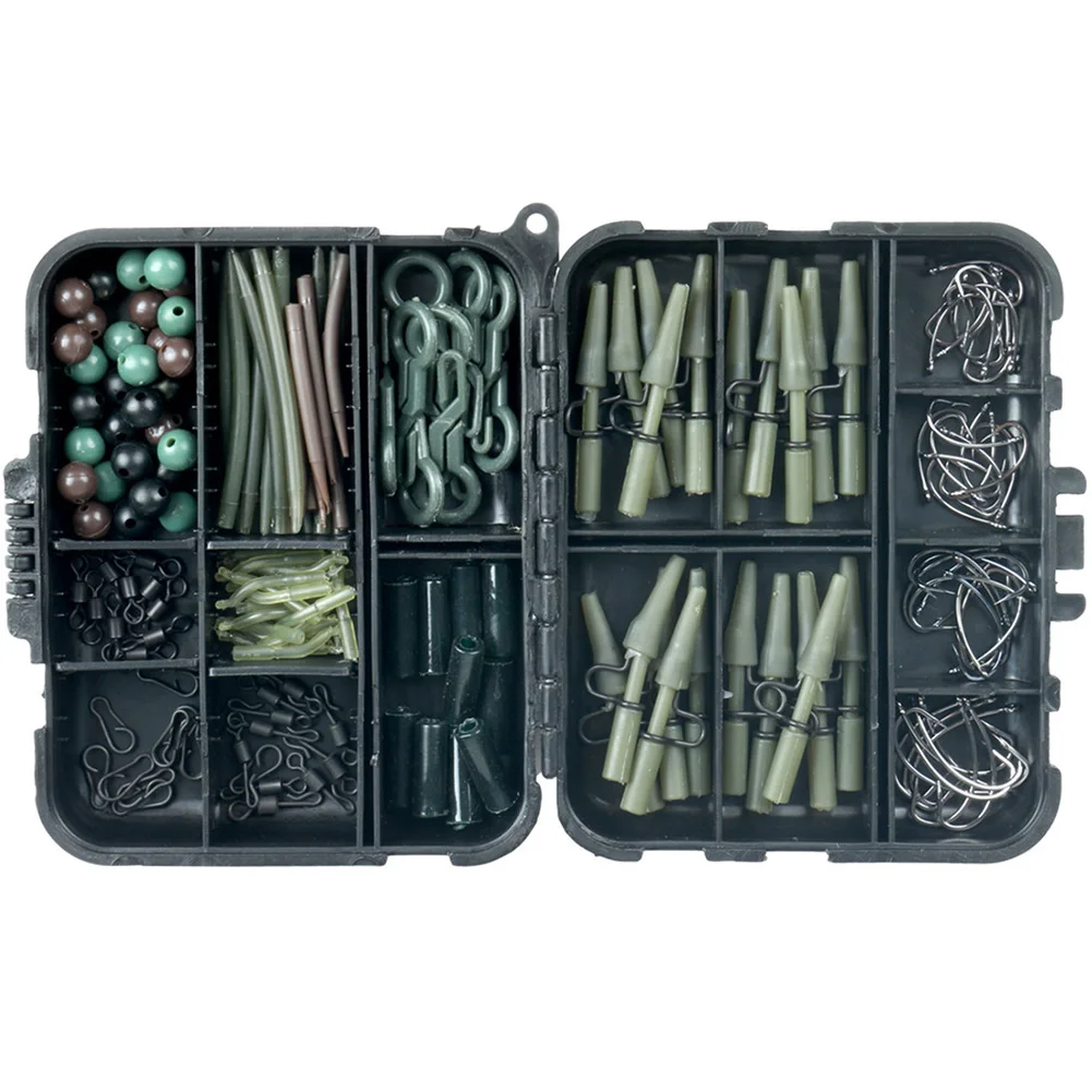 

Fishing Carp Tackle Rigs Safe To Carry Hooks Not Easy To Be Crushed Sturdy Plastic Box Swivels Terminal Weights
