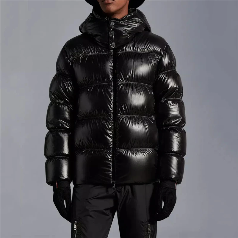 

High quality Winter New Thick Warm Hooded Women's goose Feather Jacket 2022 solid color Fashion High Street Windproof Bread XL
