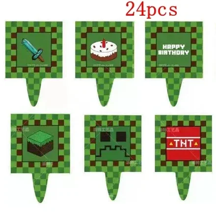

Бумажные формочки для кексов Minecraft Крипер 24 шт