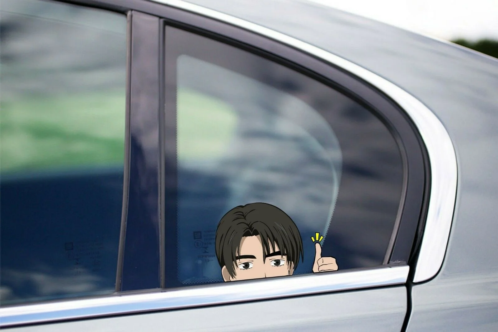 

For 1Pair/2Pcs Takumi Thumbs UP Peeker Peeking Window Vinyl Decal Anime Stickers Initial D AE86