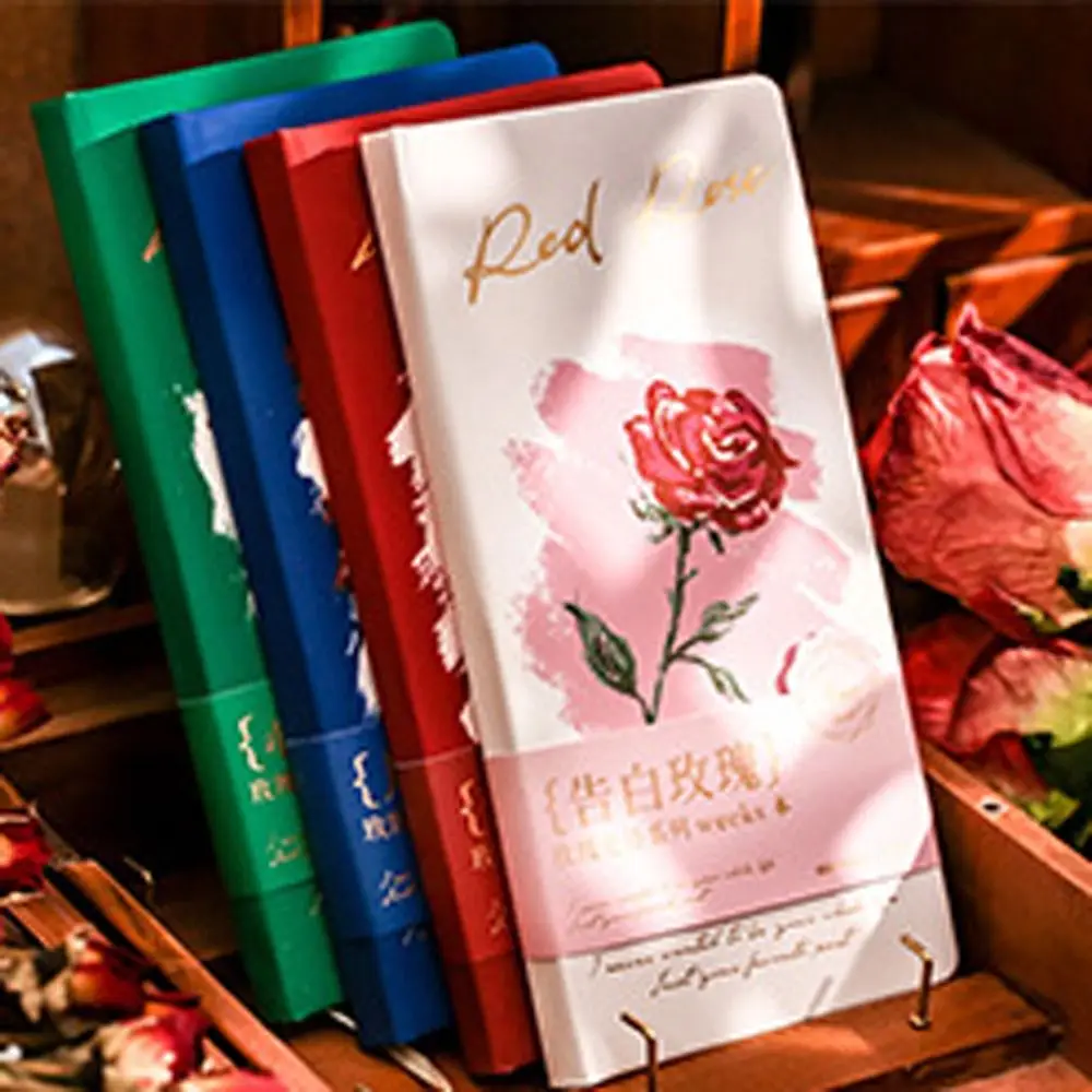 

DIY Scrapbook School Stationery Rose Poetry Series Writing Pads Loose-leaf Notebook Hand Account Notepad Retro Handbook