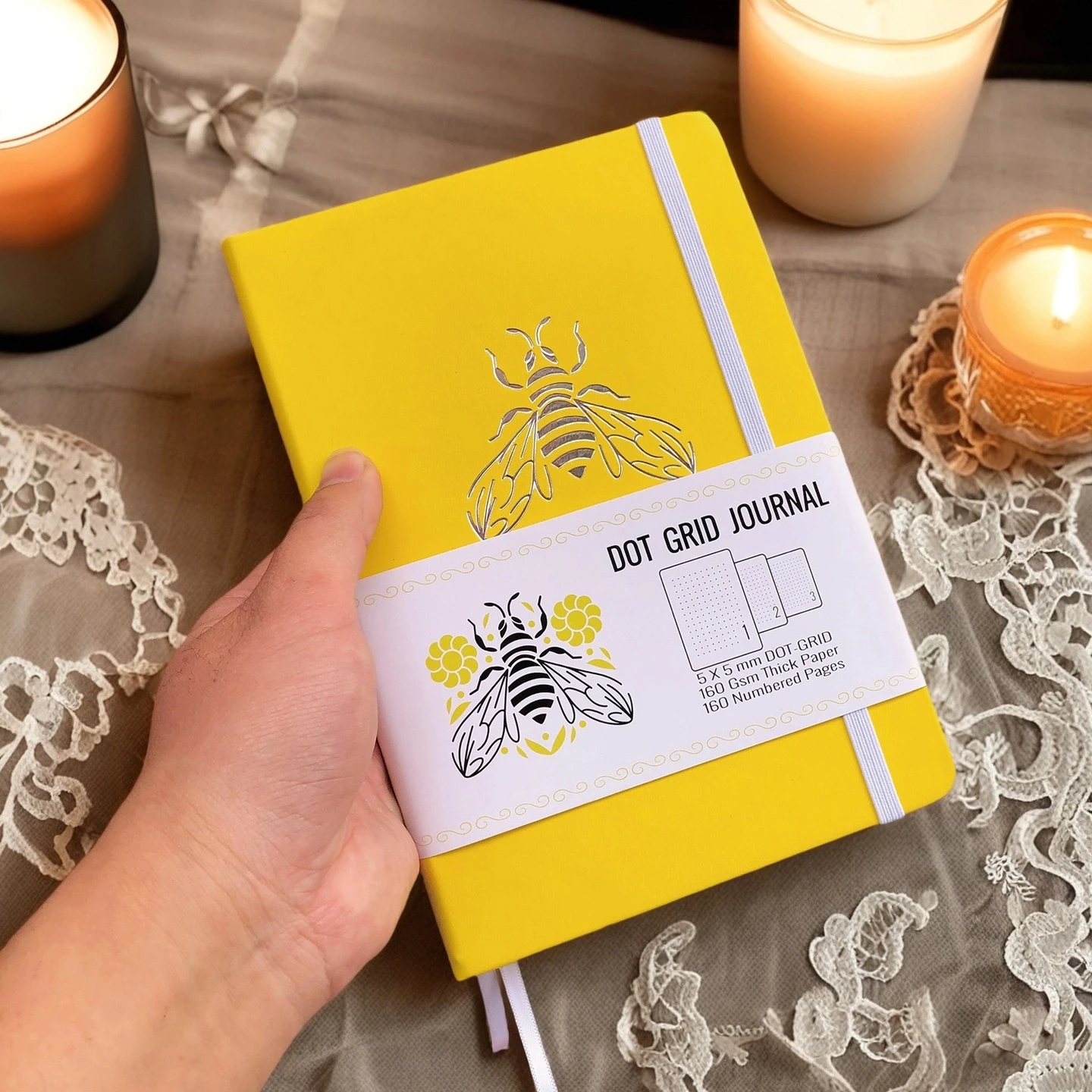 

Блокнот BUKE Dot Grid A5, 160 стр., искусственная кожа