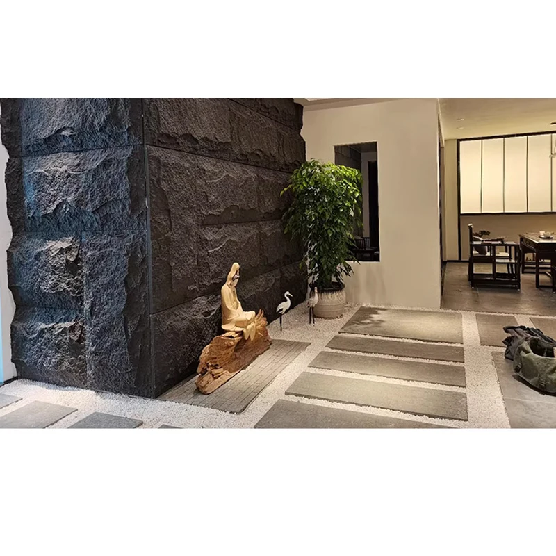 

60X60CM Wall decoration PU lightweight cultural stone simulation mushroom stone light pottery stone, rubble background wall