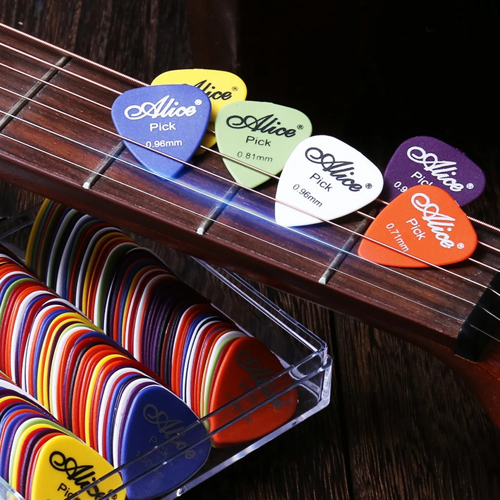 

100Pcs Acoustic Electric Guitar Picks Plectrum ABS Thickness 0.58/0.71/0.81/0.96/1.2/1.5MM/Mixed For Guitar Lovers