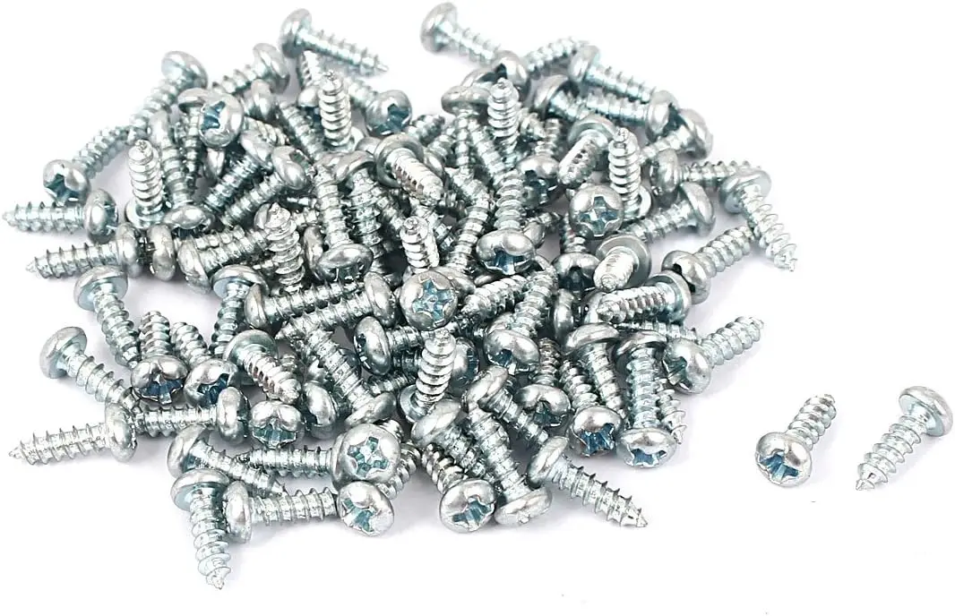 

M3x10mm Phillips Round Head Self Tapping Screws Fastener 100pcs