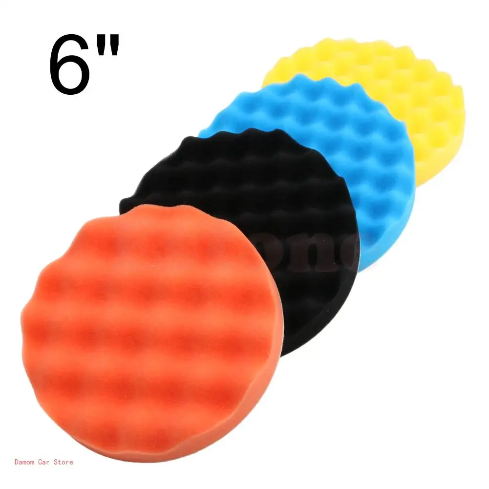 

4Pcs 6inch Buffing Polishing Sponge Pads Kit For Car Polisher Buffer