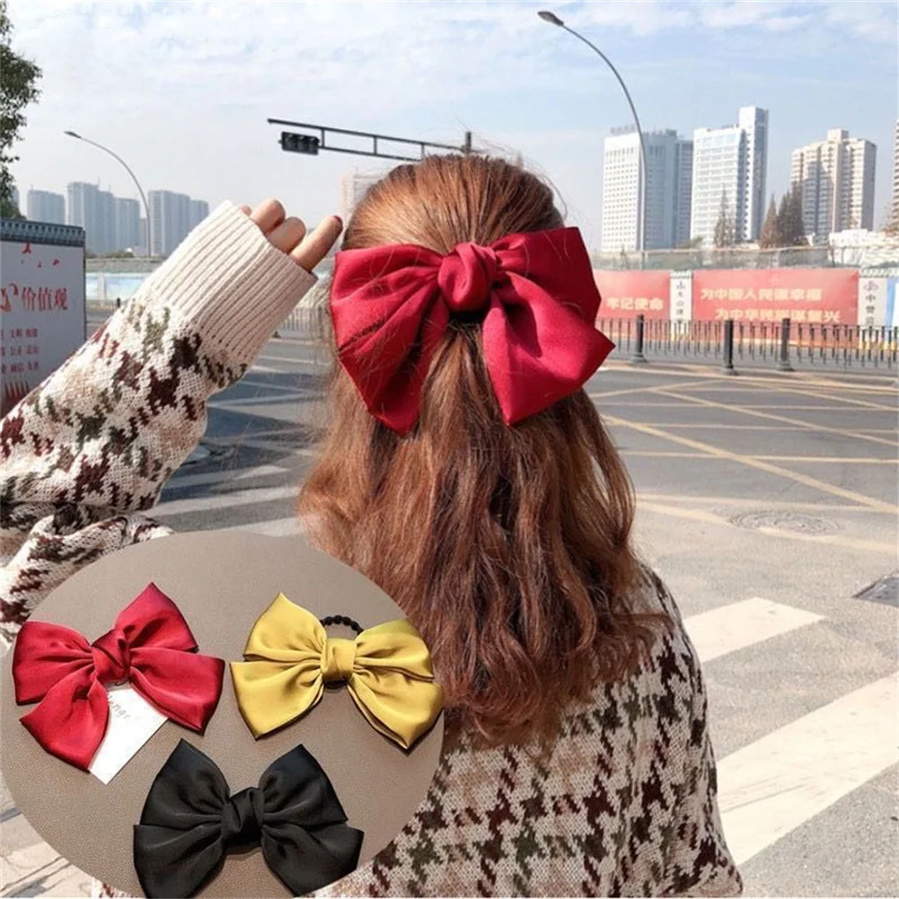 

Fashion Large Bow Hair Rope Girl Sweet And Cute Lolita Headwear Creative Hair Rope Hair Accessories Multiple Colour 2022 NEW