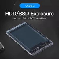 6tb 6gmbps transparent usb3 0 to usb3 0 micro b mobile hard disk case for 2 5 inch sata solid state drive box ssd hdd external