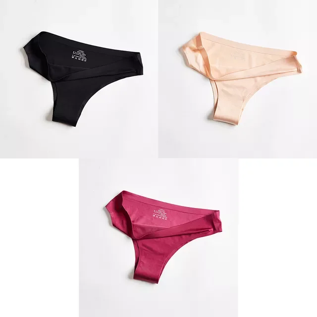 

New in Thong Panties Seamless Silk Underwear Brief Sexy Tanga Lingerie Women G String Thongs Panty Breeches Briefs jackets go