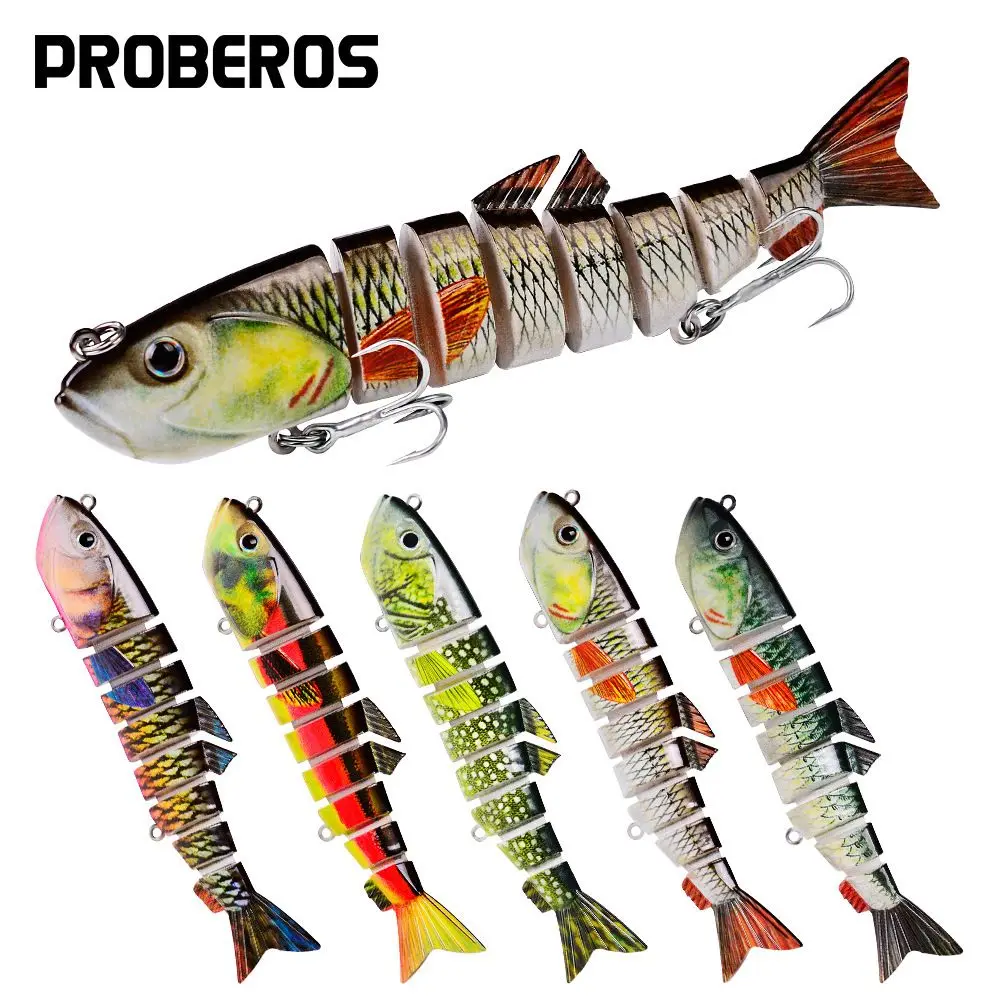 

Knotty Fish Gear Bionic Multi-Section Swim Hard Bait Wobbler Rotating Trolling Carp Crank Lure Fishing Tackle