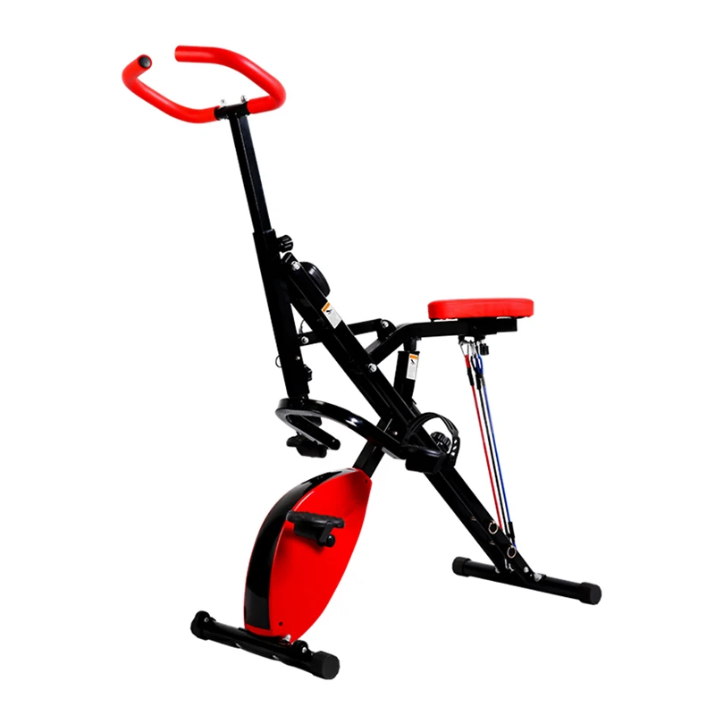 

Folding Total Body Crunch 2 in 1 Magnetic Exercise Bike Horse Riding Abdominal Crunch Machine For Home Gym Fitness