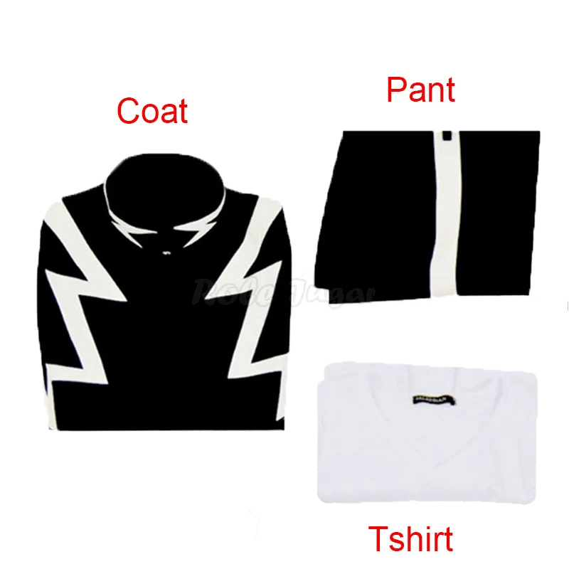 Костюм для косплея из аниме My Hero academic короткий парик Denki Kaminari черная униформа