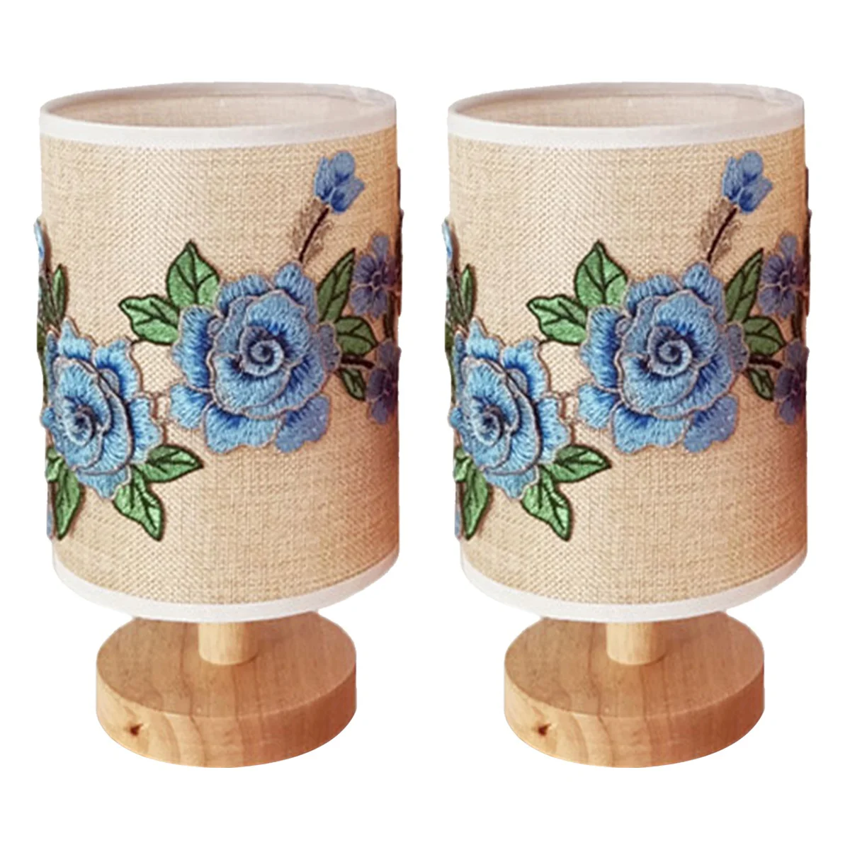 

2pcs Table Lamp 3d Floral Pattern Bedroom Desk Light Usb Powered Bedside Night Light