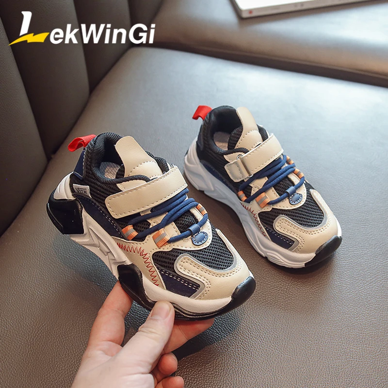 

Детские кроссовки для мальчиков и девочек, дышащая теннисная обувь с кольцами и петлями, для начинающих ходить девочек, Размеры 26-36