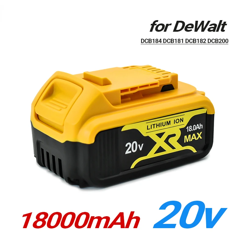 

100% NEW 20V 18 0 Ah MAX XR Batterie power tool Ersatz fr DeWalt DCB184 DCB181 DCB182 DCB200 20V 6A 18Volt Batterie