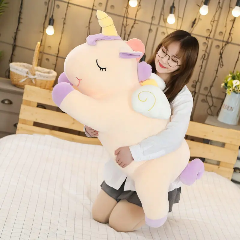 

40-100cmKawaii Giant Unicorn Plush Toy Soft Stuffed Unicorn Cute Dolls Animal Horse Toys For Children Girl Pillow Birthday Gifts