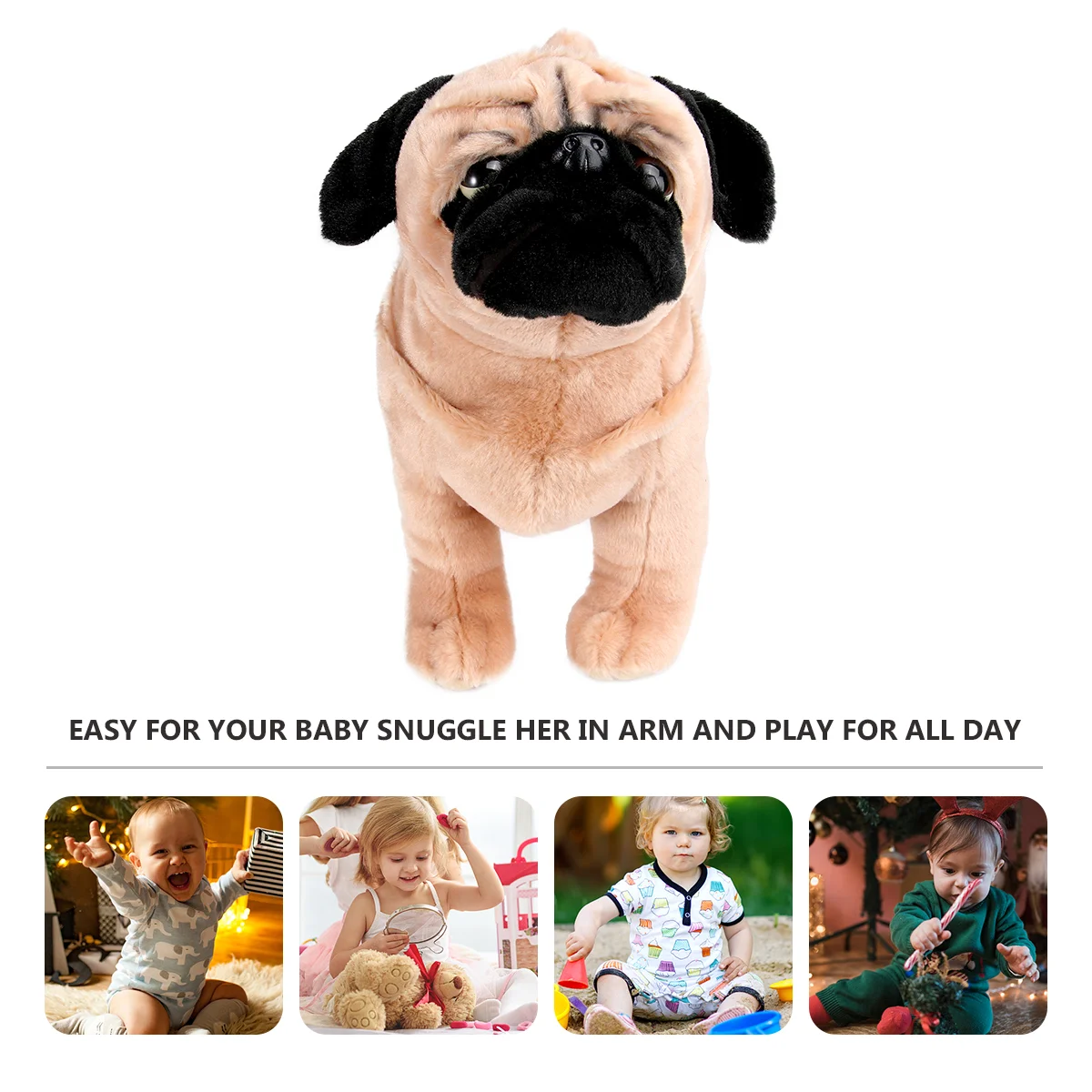 Плюшевая собака детская принимая для малышей милые принадлежности украшения